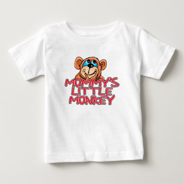 Camiseta Para Bebê Macaco da Mamãe (Frente)