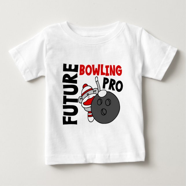 Camiseta Para Bebê Macaco da peúga da boliche futura pro (Frente)