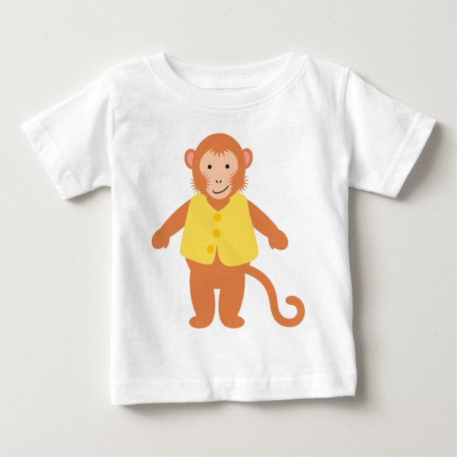Camiseta Para Bebê Macaco de Lee (Frente)