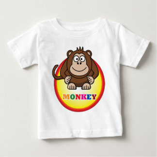 Camiseta Para Bebê Macaco dos desenhos animados