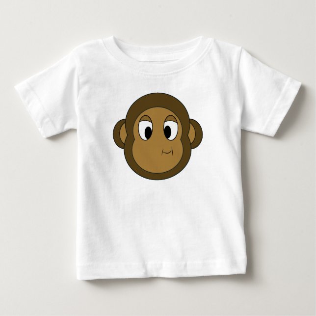 Camiseta Para Bebê Macaco Feliz (Frente)