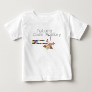 Camiseta Para Bebê Macaco futuro do código