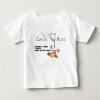 Camiseta Para Bebê Macaco futuro do código