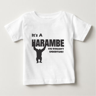 Camiseta Para Bebê Macaco Harambe-Gibbon