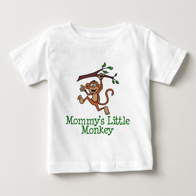 Camiseta Para Bebê Macaco mamãe (Frente)