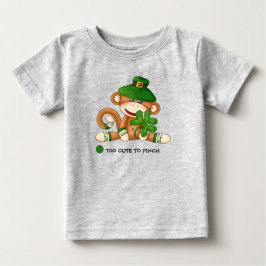 Camiseta Para Bebê Macaco-meia com Rua de Shamrock.