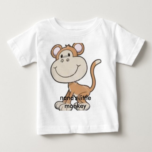 Camiseta Para Bebê macaco, o macaco pequeno de Nana (Frente)