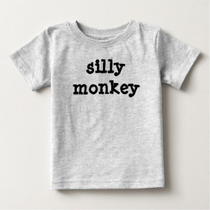 Camiseta Para Bebê macaco parvo