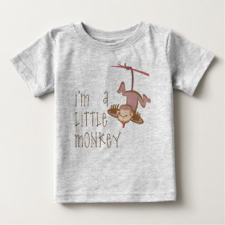 Camiseta Para Bebê Macaco pequeno