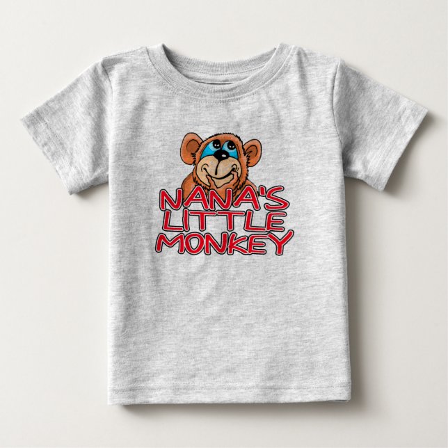 Camiseta Para Bebê Macaco Pequeno da Nana (Frente)