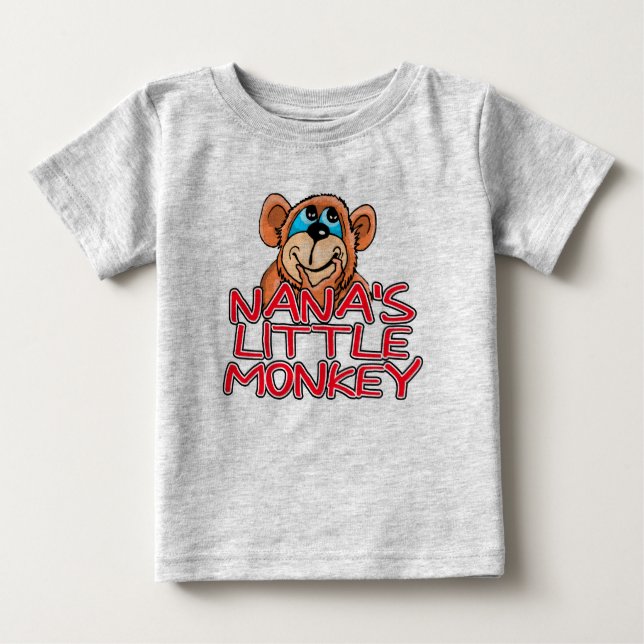 Camiseta Para Bebê Macaco Pequeno da Nana (Frente)