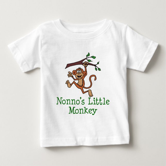 Camiseta Para Bebê Macaco Pequeno de Nonno (Frente)