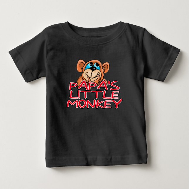 Camiseta Para Bebê Macaco Pequeno do Papa (Frente)