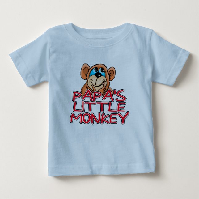 Camiseta Para Bebê Macaco Pequeno do Papa (Frente)