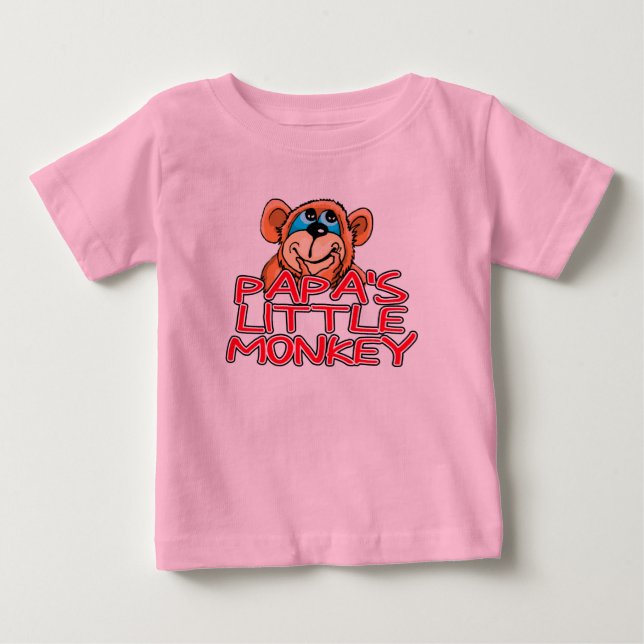 Camiseta Para Bebê Macaco Pequeno do Papa (Frente)