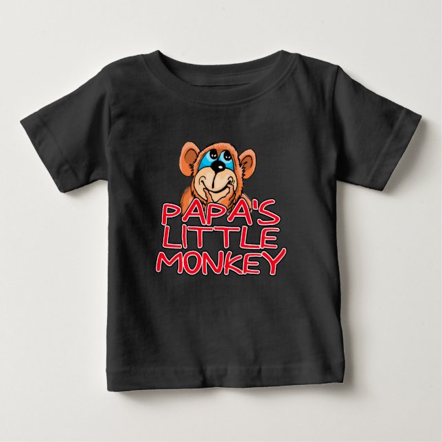 Camiseta Para Bebê Macaco Pequeno do Papa (Frente)