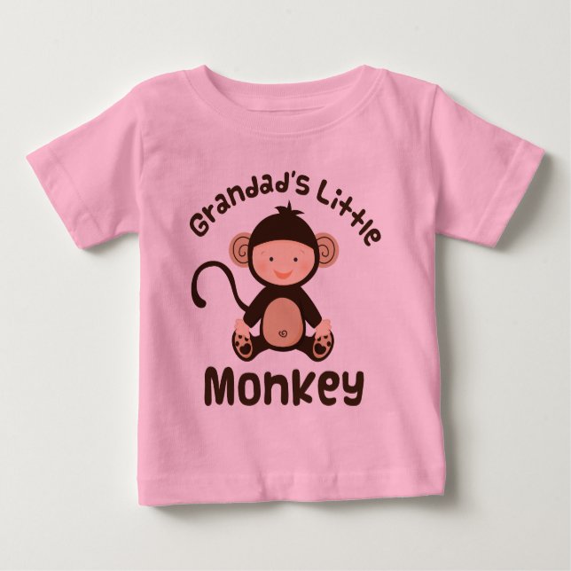 Camiseta Para Bebê Macaco pequeno dos Grandads (Frente)