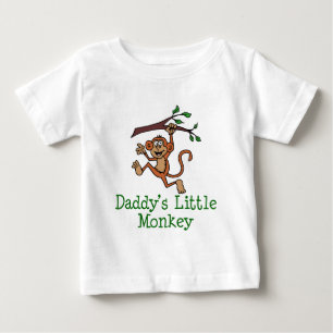 Camiseta Para Bebê Macaco Pequeno pai