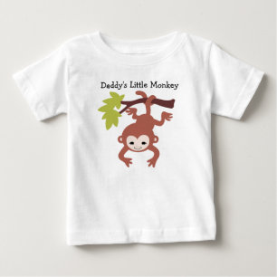 Camiseta Para Bebê Macaco Pequeno pai