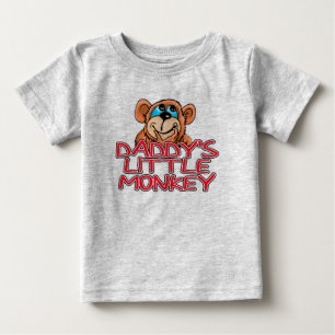 Camiseta Para Bebê Macaco Pequeno pai