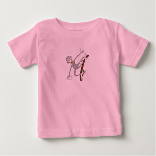Camiseta Para Bebê Macaco Percorrendo