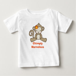 Camiseta Para Bebê Macaco Pun Engraçado Dizendo Com Macaco Bonito
