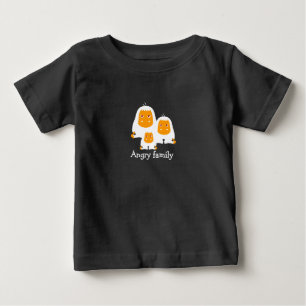 Camiseta Para Bebê Macacos da família zangada design