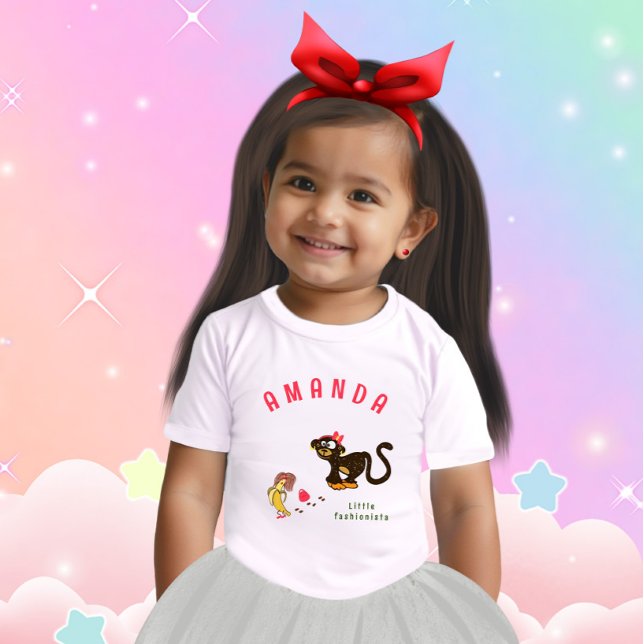 Camiseta Para Bebê Macaquinho  (Criador carregado)