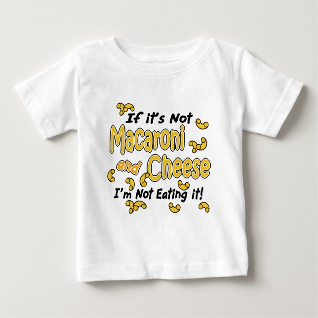Camiseta Para Bebê Macaroni e queijo (Frente)