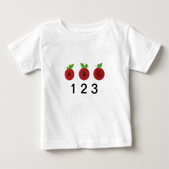 Camiseta Para Bebê Maçãs Vermelhas (Frente)