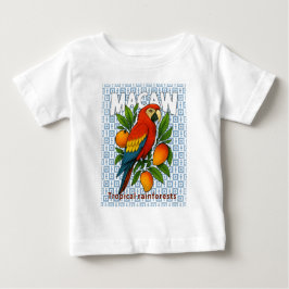 Camiseta Para Bebê Macaw-papagaio