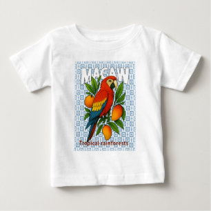 Camiseta Para Bebê Macaw-papagaio