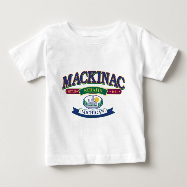 Camiseta Para Bebê Mackinac-Cooler-SVG-[Conver (Frente)