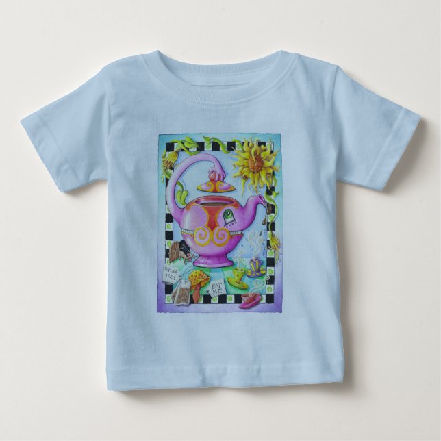 CAMISETA PARA BEBÊ MAD SOBRE A FESTA DE CHÁ (Frente)