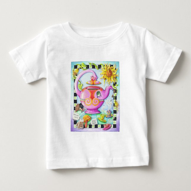 CAMISETA PARA BEBÊ MAD SOBRE A FESTA DE CHÁ (Frente)