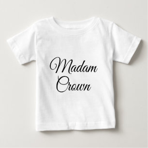 Camiseta Para Bebê Madame Crown