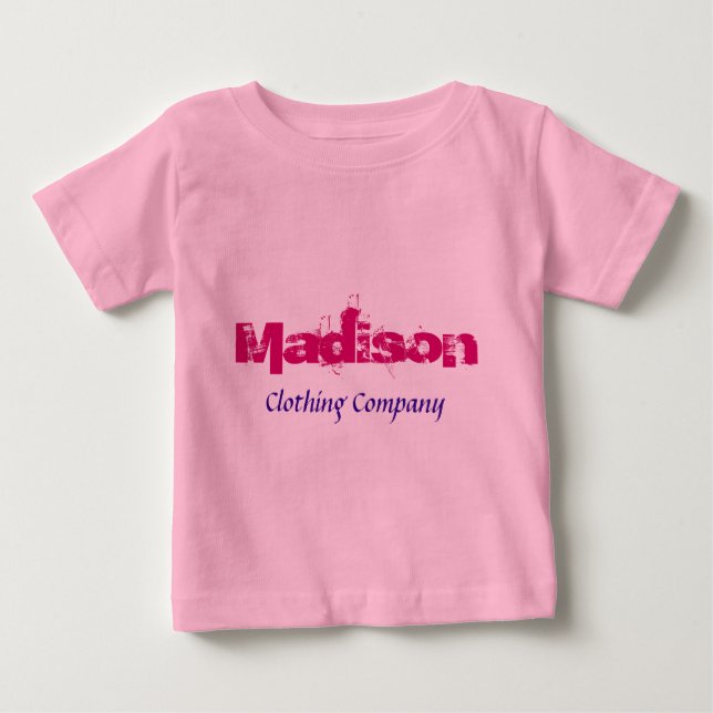 Camiseta Para Bebê Madame Name Clothing Company Baby Shirts (Frente)