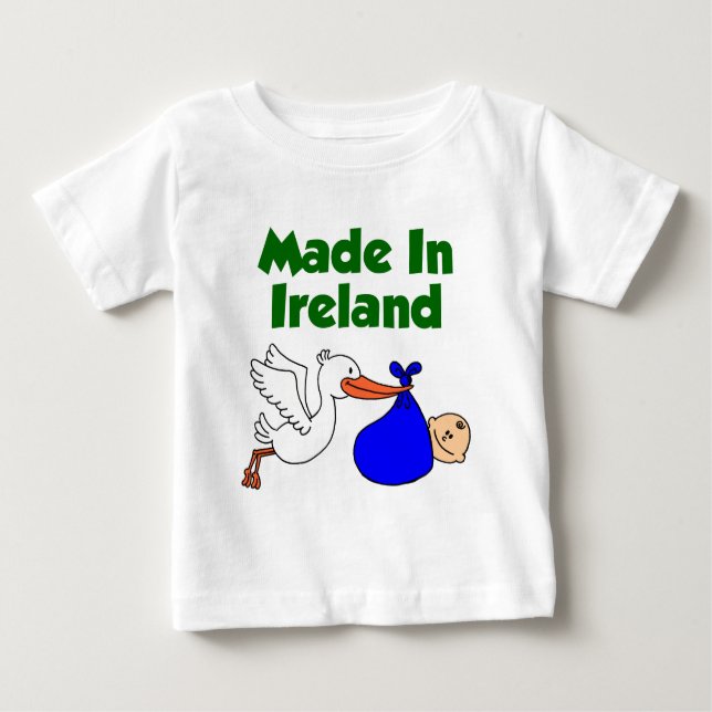 Camiseta Para Bebê Made In Ireland (Boy) (Frente)