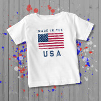 "Made in the USA" (Texto Azul) Vintage Sinalizador