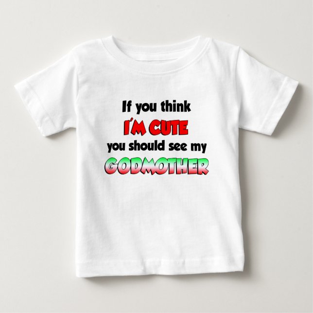Camiseta Para Bebê Madrinha italiana (Frente)