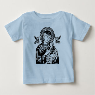 Camiseta Para Bebê Mãe da Ajuda Perpétua