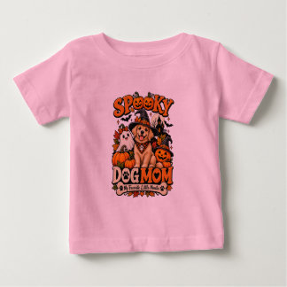 Camiseta Para Bebê Mãe de Cachorro Assustador no Halloween Cute Esque