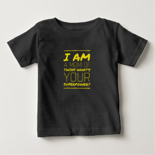Camiseta Para Bebê Mãe de gêmeos super-poderosos engraçados dia de