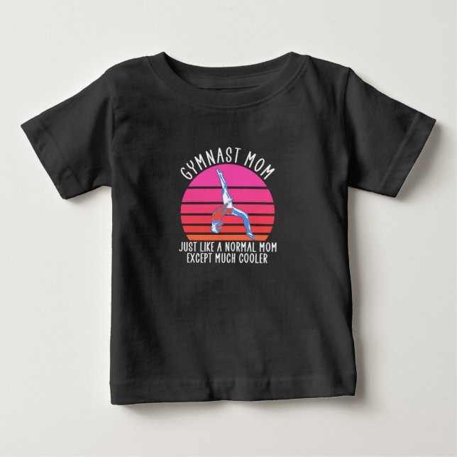 Camiseta Para Bebê Mãe de Ginasta (Frente)