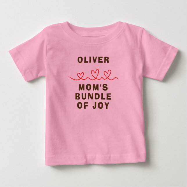 Camiseta Para Bebê Mãe de Joy T-Shirt (Frente)