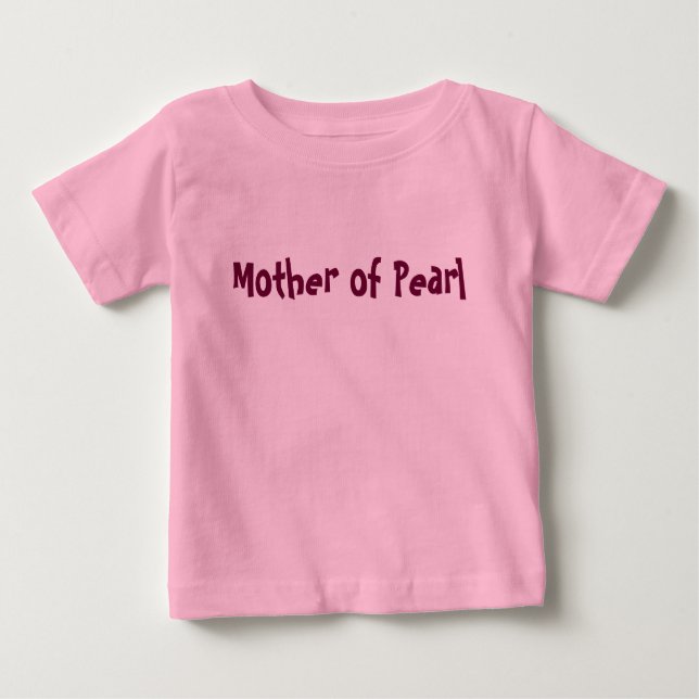 Camiseta Para Bebê Mãe de Pearl Girl é rosa T (Frente)