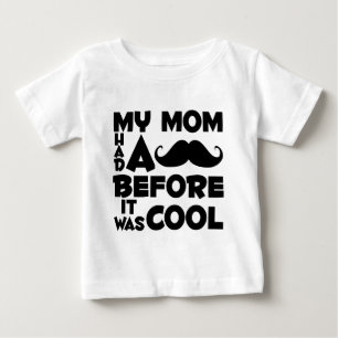 Camiseta Para Bebê Mãe do bigode