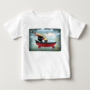 Camiseta Para Bebê Mãe e Bebê gato banheira