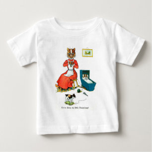 Camiseta Para Bebê Mãe e Gato Bebê, Louis Wain