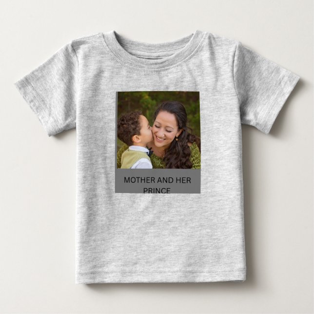 CAMISETA PARA BEBÊ MÃE E SEU PRÍNCIPE (Frente)